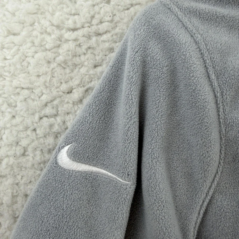 Nike Dri-FIT Pullover Womens XS Gray Fleece Turtleneck Athletic AQ4690-012
